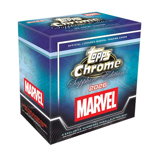 2026 Topps Marvel Comics Chrome Sapphire Edition 10 Box Case